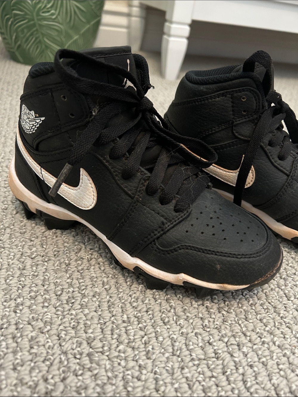 Nike Kids' Black and Rose Gold High-Top Sneakers